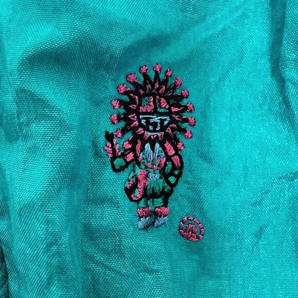 Lady Antigua VTG 90's Multicolor Geometrical Pattern Windbreaker Womens Med - Picture 11 of 15